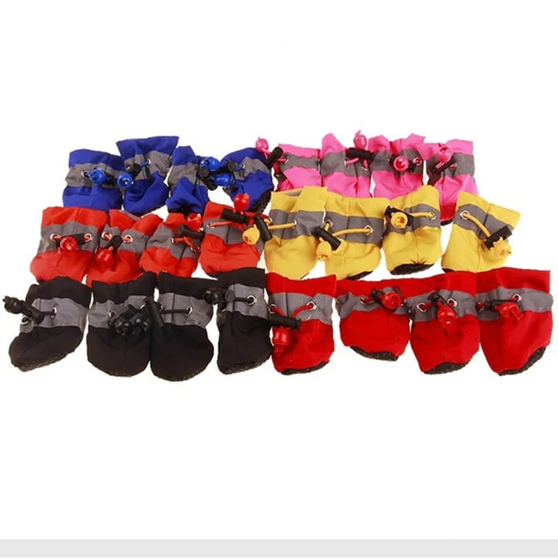 Waterproof Anti-Slip Rain Boots for Dogs & Cats (Set of 4)