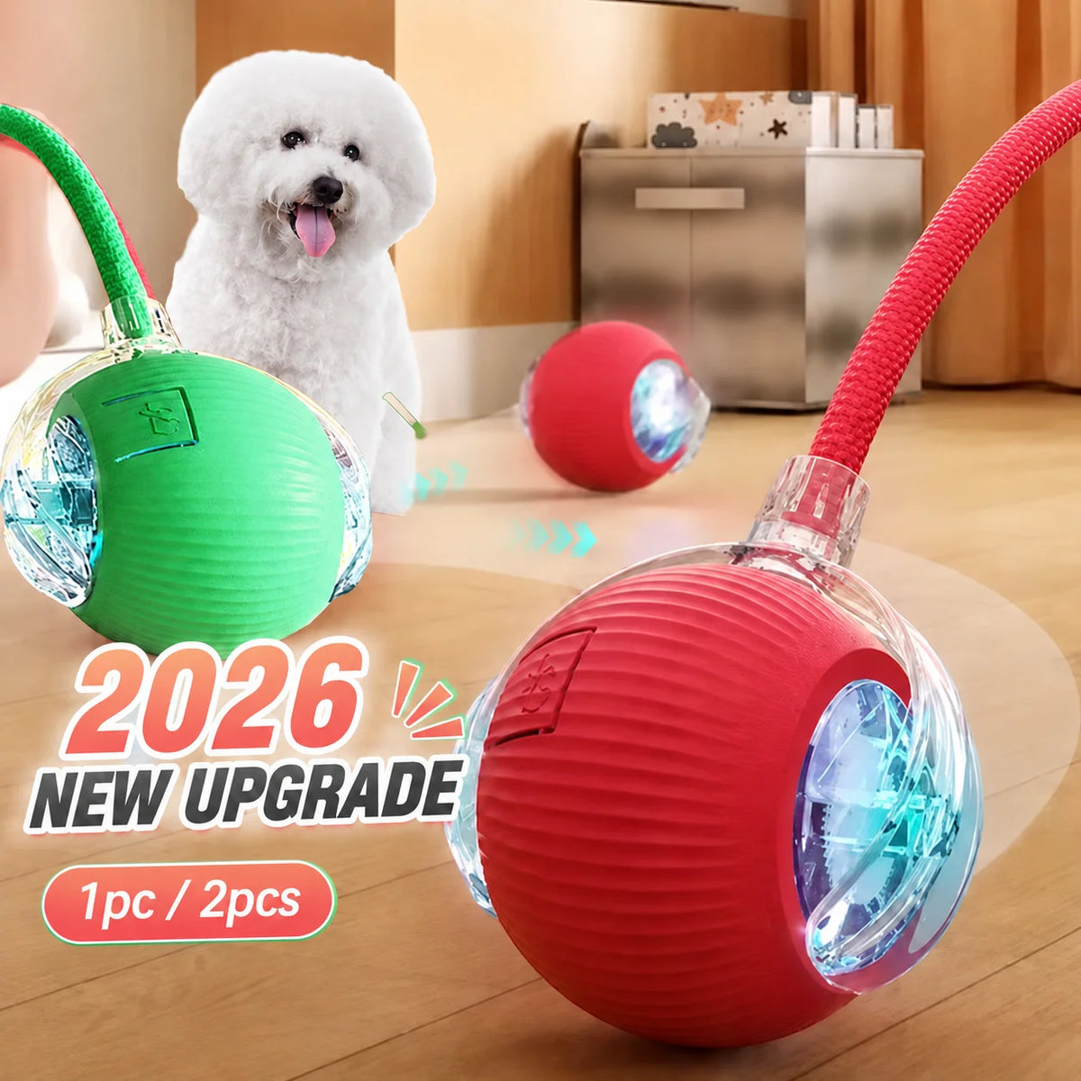 Automatic Rolling Ball Toy for Dogs & Cats – Rechargeable, Self-Moving