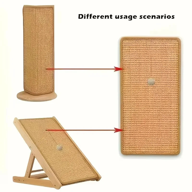 Standing Sisal Cat Scratcher with Hanging Ball – Sofa & Furniture Protector