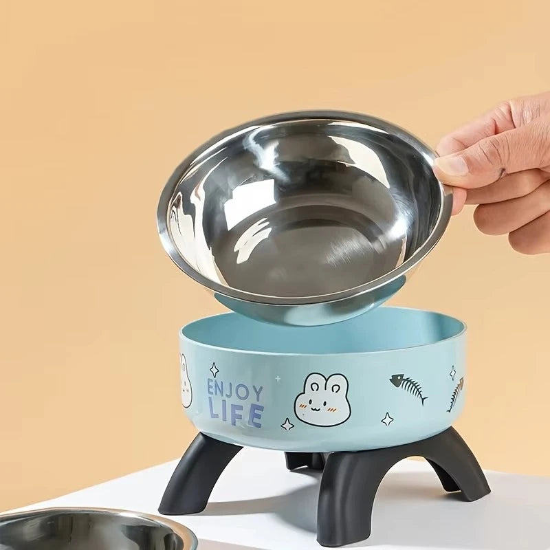 Stainless Steel Pet Bowl – Non-Slip & Anti-Tip for Cats & Dogs