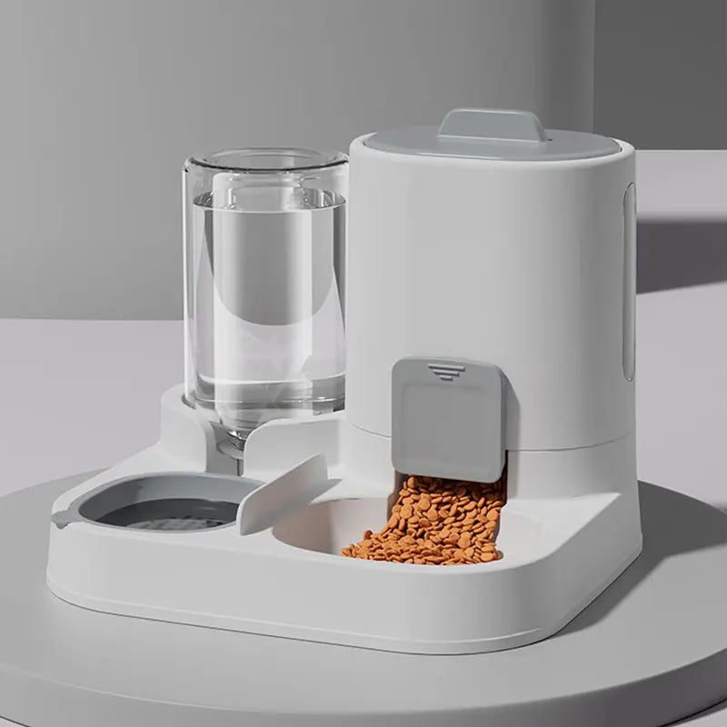Automatic Gravity-Fed Cat Water & Food Dispenser – Large Capacity, Spill-Proof