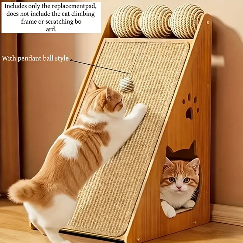 Standing Sisal Cat Scratcher with Hanging Ball – Sofa & Furniture Protector