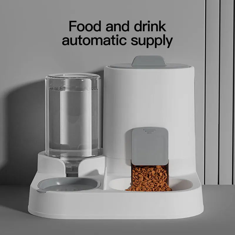Automatic Gravity-Fed Cat Water & Food Dispenser – Large Capacity, Spill-Proof