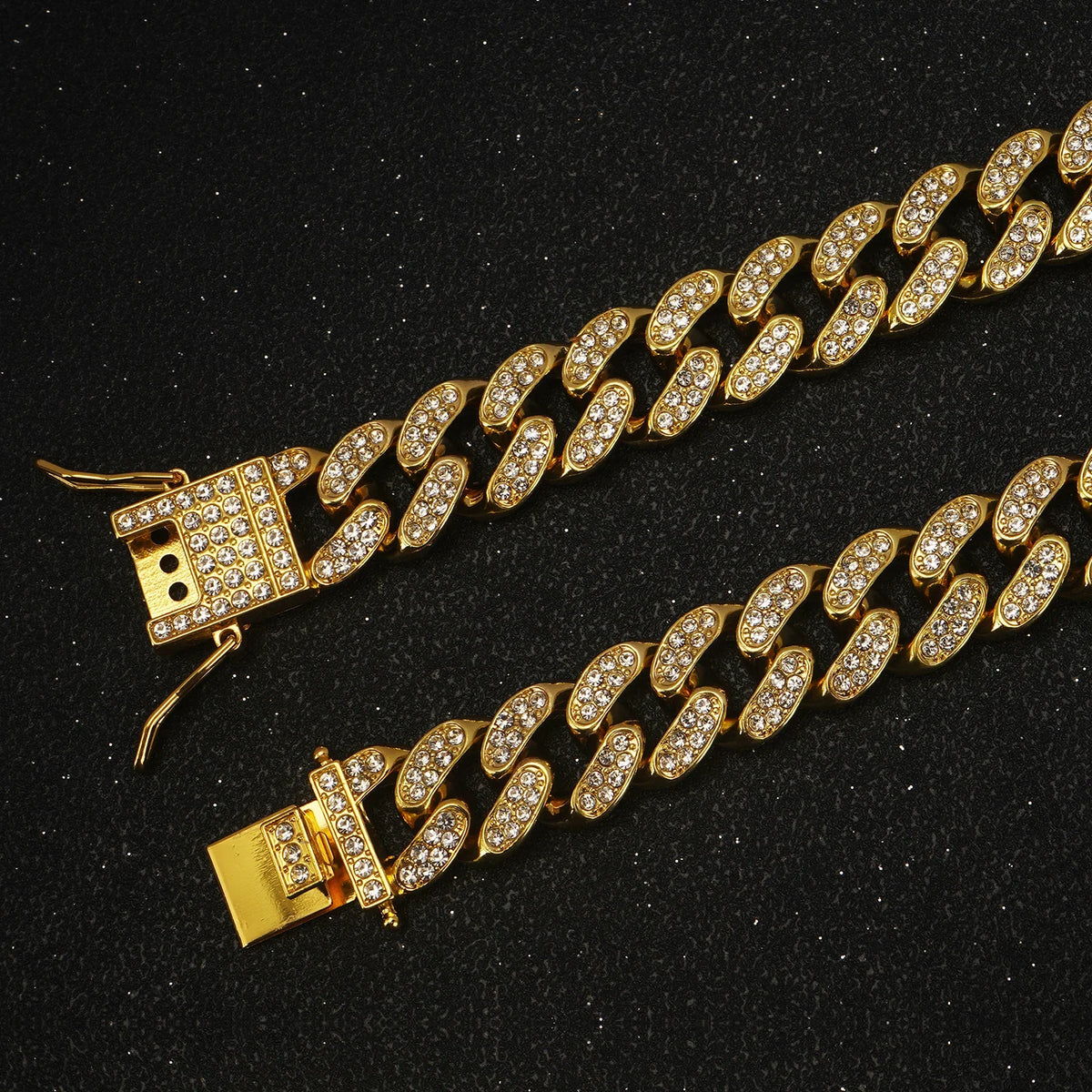Diamond Cuban Chain Collar for Dogs & Cats – Gold