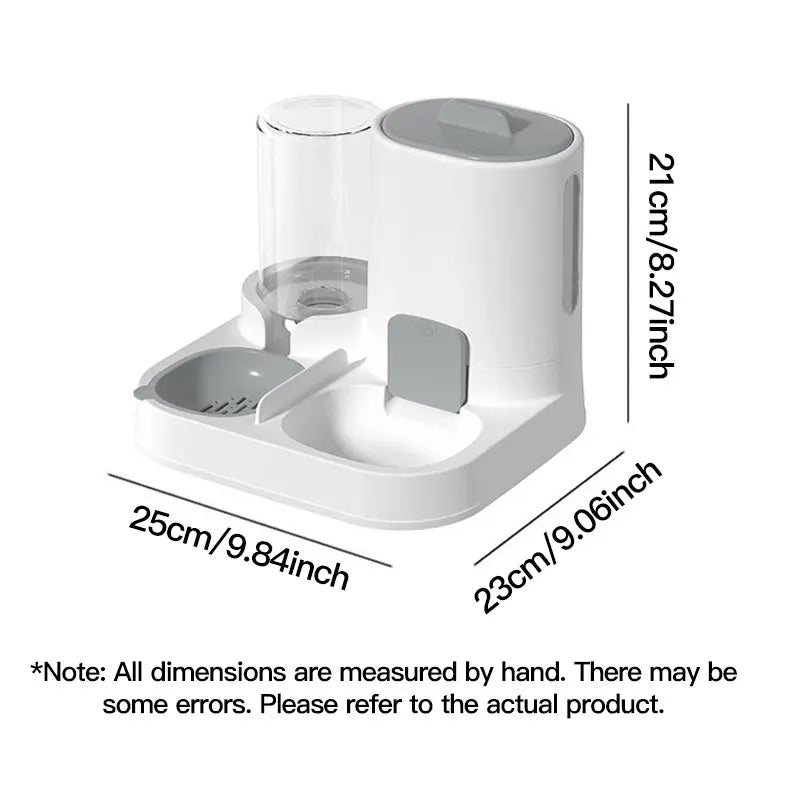 Automatic Gravity-Fed Cat Water & Food Dispenser – Large Capacity, Spill-Proof